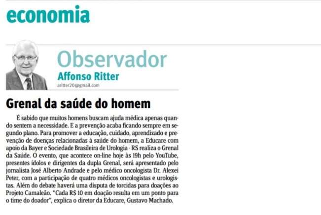 Grenal da saúde do homem